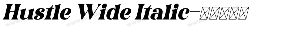 Hustle Wide Italic字体转换